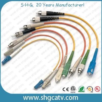 Venta caliente precio de fábrica de alta calidad Ce RoHS aprobado cable de conexión de fibra óptica monomodo con conector Sc FC LC