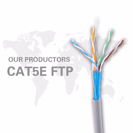 Cables Ethernet de cobre puro Cat5/Cat5e/CAT6, cables de red OFC sólidos, UTP/FTP, interior/exterior, suministro directo de fábrica